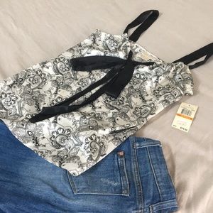 Michael Kors top with bow NWT